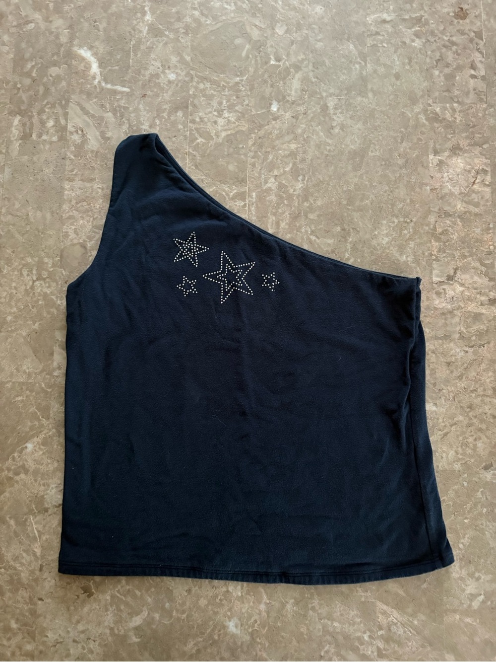 hollister navy blue star tank top